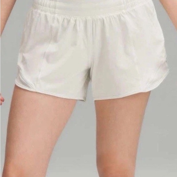 lululemon athletica Pants - lululemon athletica Cream Athletic Running Shorts‎